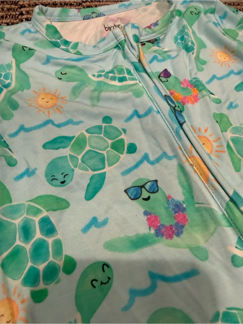 Birdie Bean bamboo turtle 3t convertible romper